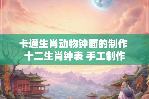 卡通生肖动物钟面的制作 十二生肖钟表 手工制作