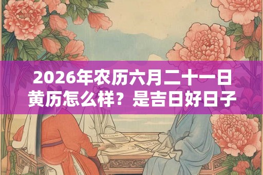 2026年农历六月二十一日黄历怎么样?是吉日好日子吗? 2026年农历六月二十一日黄历怎么样?是吉日好日子吗?