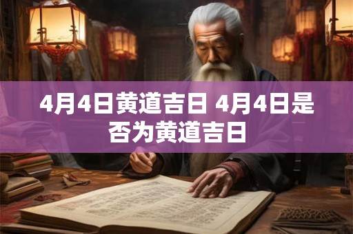 4月4日黄道吉日 4月4日是否为黄道吉日