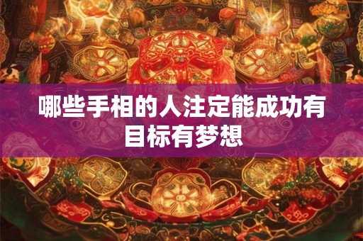 哪些手相的人注定能成功有目标有梦想
