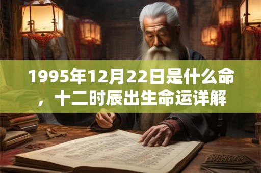 1995年12月22日是什么命，十二时辰出生命运详解