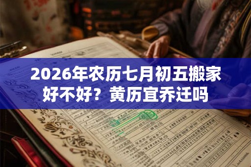 2026年农历七月初五搬家好不好？黄历宜乔迁吗