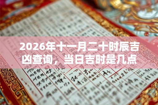 2026年十一月二十时辰吉凶查询，当日吉时是几点