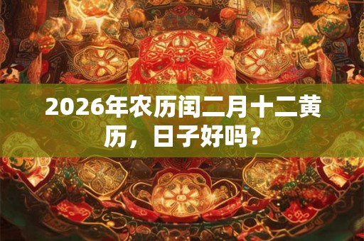2026年农历闰二月十二黄历，日子好吗？