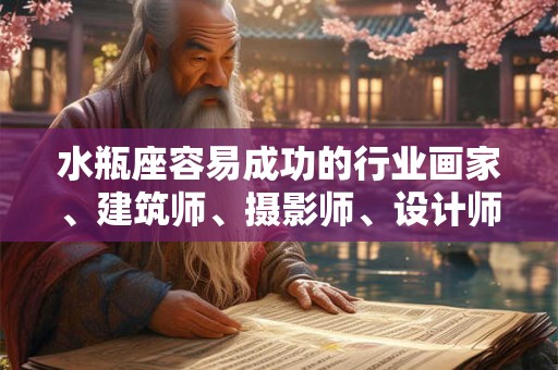 水瓶座容易成功的行业画家、建筑师、摄影师、设计师 水瓶座容易成功的行业画家、建筑师、摄影师、设计师