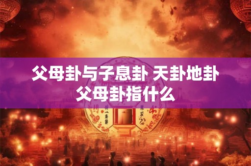 父母卦与子息卦 天卦地卦父母卦指什么 父母卦与子息卦 天卦地卦父母卦指什么