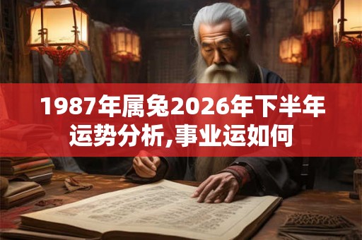 1987年属兔2026年下半年运势分析,事业运如何