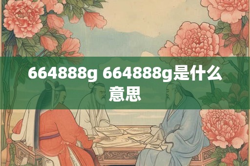 664888g 664888g是什么意思