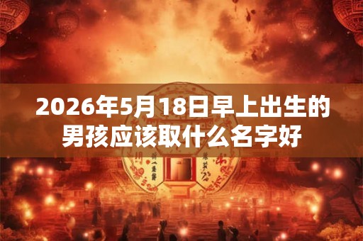 2026年5月18日早上出生的男孩应该取什么名字好