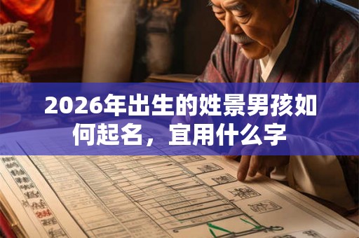 2026年出生的姓景男孩如何起名，宜用什么字