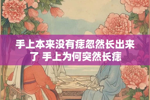 手上本来没有痣忽然长出来了 手上为何突然长痣 手上本来没有痣忽然长出来了 手上为何突然长痣