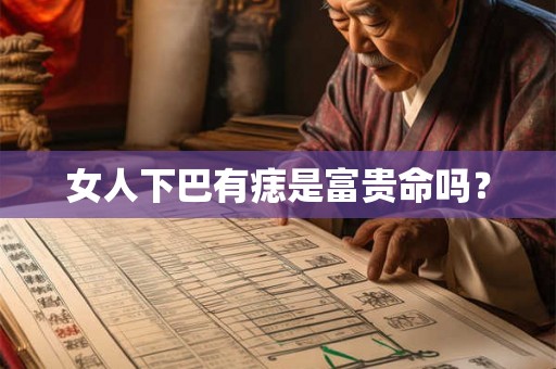 女人下巴有痣是富贵命吗？