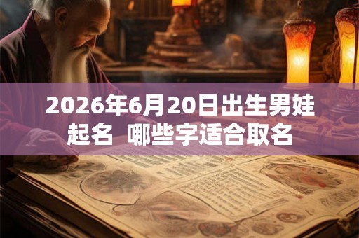 2026年6月20日出生男娃起名  哪些字适合取名