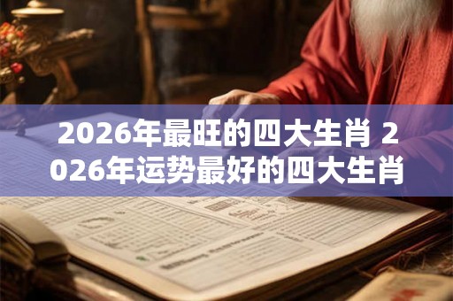 2026年最旺的四大生肖 2026年运势最好的四大生肖有哪些