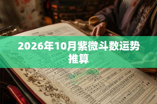 2026年10月紫微斗数运势推算 2026年10月紫微斗数运势推算