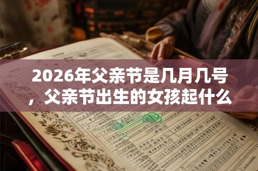 2026年父亲节是几月几号，父亲节出生的女孩起什么名字合适