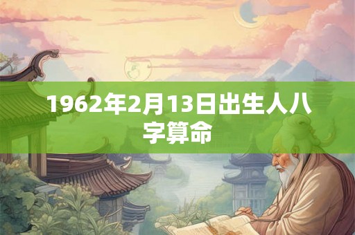 1962年2月13日出生人八字算命