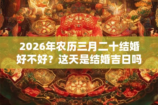 2026年农历三月二十结婚好不好？这天是结婚吉日吗？