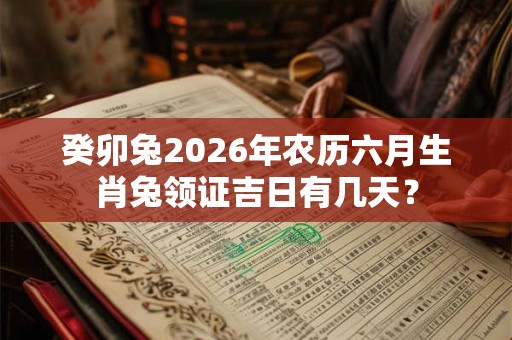 癸卯兔2026年农历六月生肖兔领证吉日有几天？
