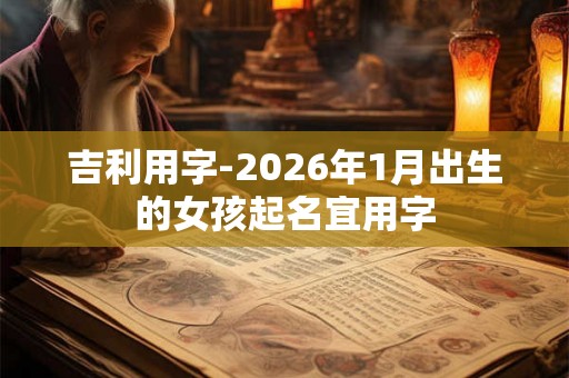 吉利用字-2026年1月出生的女孩起名宜用字