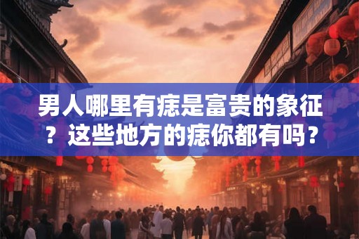 男人哪里有痣是富贵的象征？这些地方的痣你都有吗？