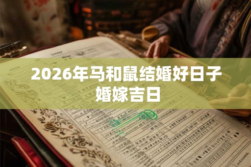 2026年马和鼠结婚好日子 婚嫁吉日 2026年马和鼠结婚好日子 婚嫁吉日