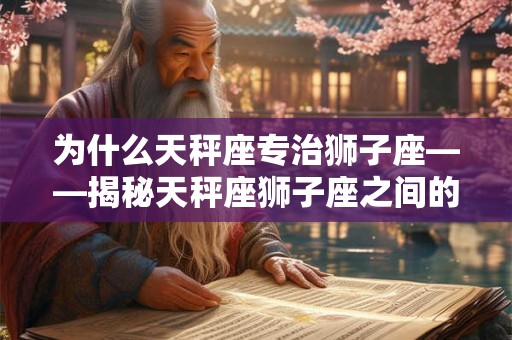 为什么天秤座专治狮子座——揭秘天秤座狮子座之间的奇妙关系
