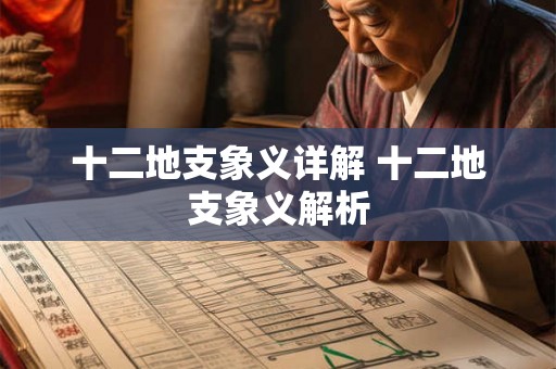 十二地支象义详解 十二地支象义解析