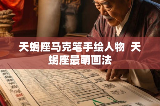 天蝎座马克笔手绘人物  天蝎座最萌画法