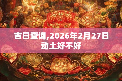 吉日查询,2026年2月27日动土好不好