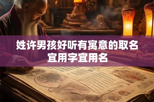 姓许男孩好听有寓意的取名宜用字宜用名