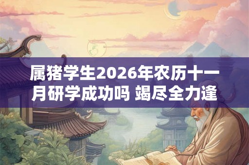 属猪学生2026年农历十一月研学成功吗 竭尽全力逢考必过