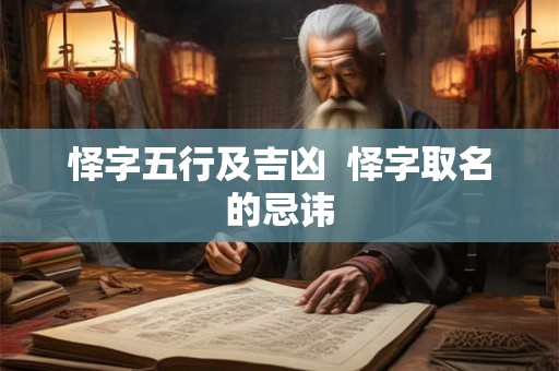 怿字五行及吉凶  怿字取名的忌讳
