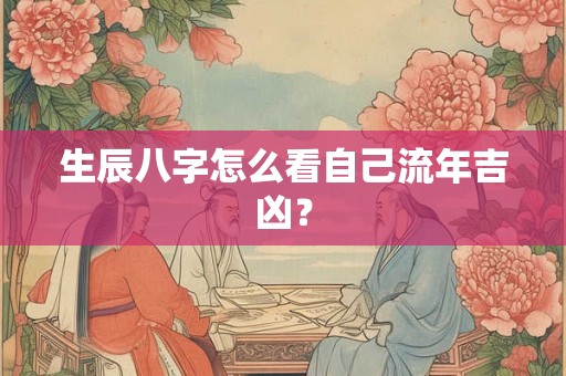 生辰八字怎么看自己流年吉凶? 生辰八字怎么看自己流年吉凶?