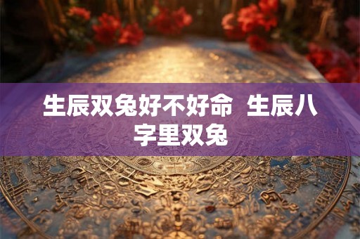 生辰双兔好不好命  生辰八字里双兔
