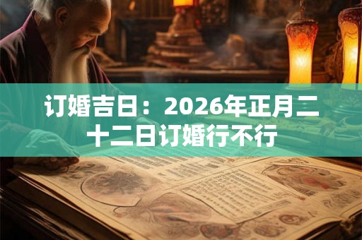 订婚吉日：2026年正月二十二日订婚行不行
