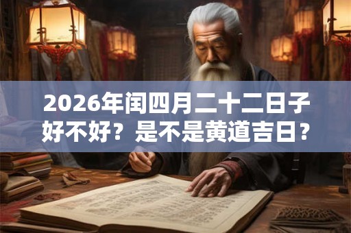 2026年闰四月二十二日子好不好?是不是黄道吉日? 2026年闰四月二十二日子好不好?是不是黄道吉日?