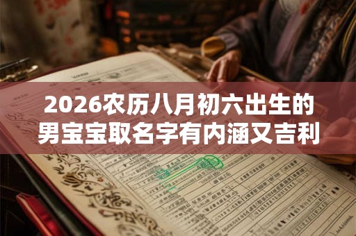 2026农历八月初六出生的男宝宝取名字有内涵又吉利 2026农历八月初六出生的男宝宝取名字有内涵又吉利