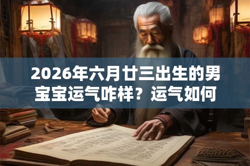 2026年六月廿三出生的男宝宝运气咋样？运气如何
