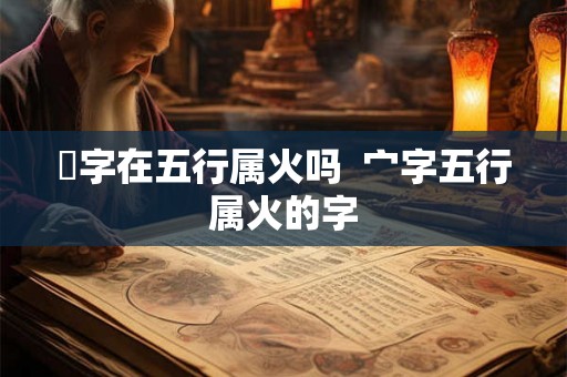 炣字在五行属火吗  宀字五行属火的字
