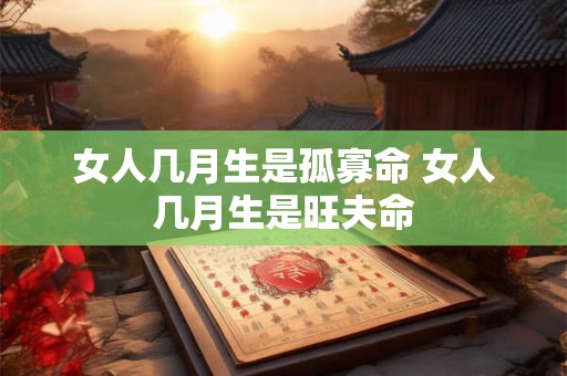 女人几月生是孤寡命 女人几月生是旺夫命