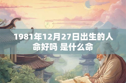 1981年12月27日出生的人命好吗 是什么命