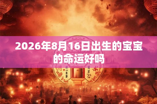 2026年8月16日出生的宝宝的命运好吗 2026年8月16日出生的宝宝的命运好吗