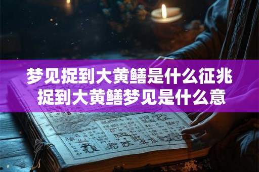 梦见捉到大黄鳝是什么征兆 捉到大黄鳝梦见是什么意思