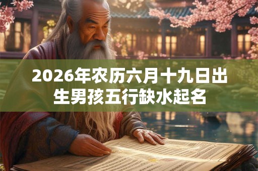2026年农历六月十九日出生男孩五行缺水起名