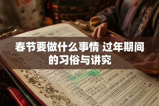 春节要做什么事情 过年期间的习俗与讲究 春节要做什么事情 过年期间的习俗与讲究