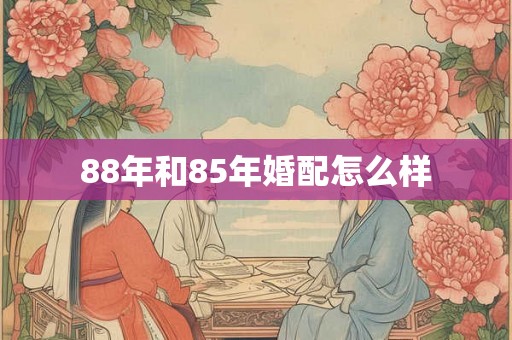 88年和85年婚配怎么样