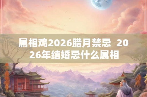 属相鸡2026腊月禁忌  2026年结婚忌什么属相