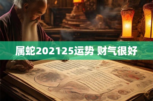 属蛇202125运势 财气很好