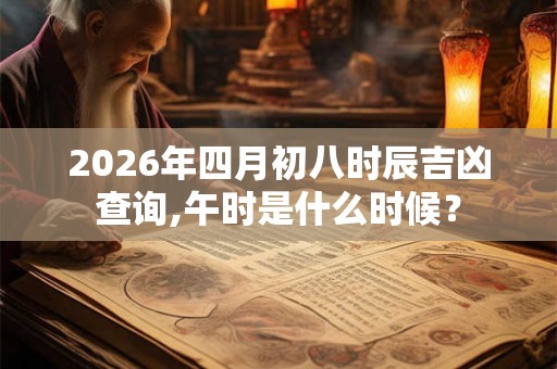 2026年四月初八时辰吉凶查询,午时是什么时候？